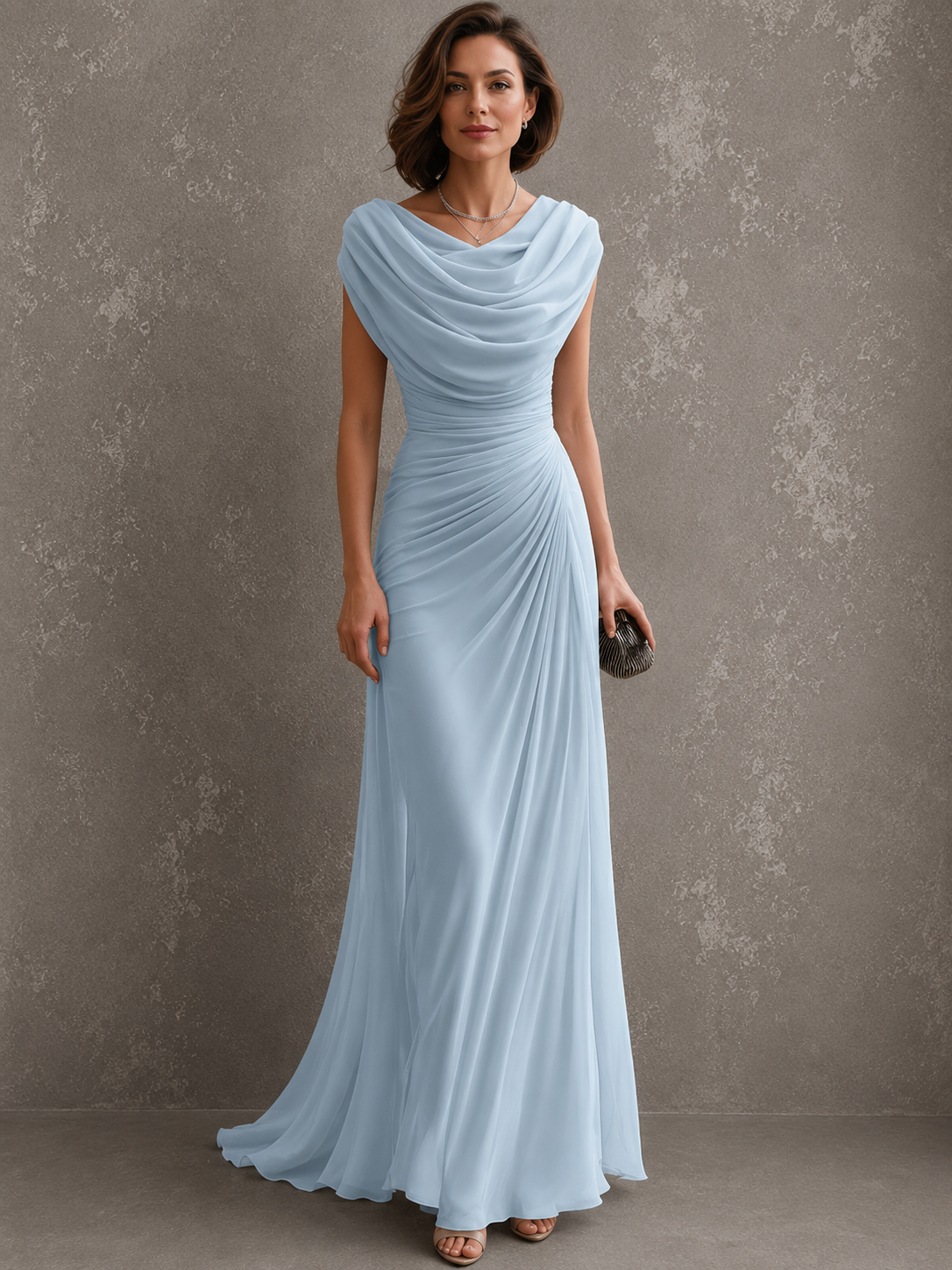 Draped Maxi Dress with Sleeveless Silhouette 5
