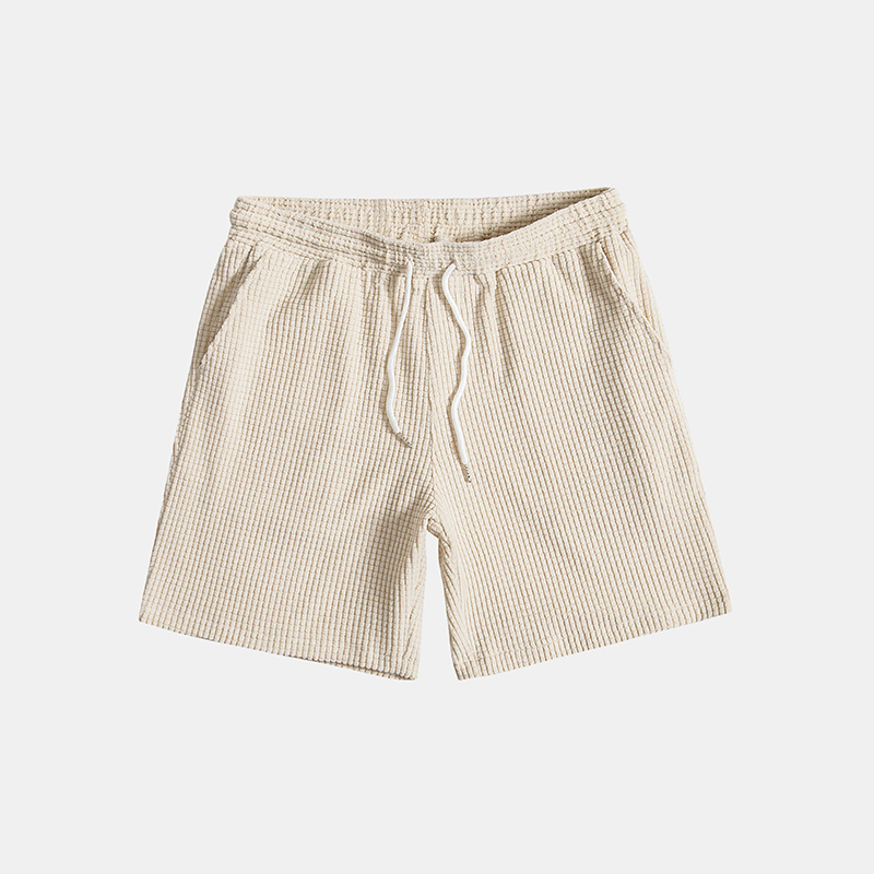 Summery men's lounge set with a honeycomb texture – Lenn