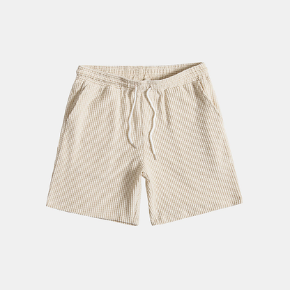 Summery men's lounge set with a honeycomb texture – Lenn