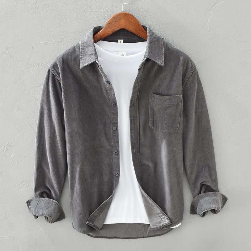 Corduroy Men's Shirt with Long Sleeves – Arvid