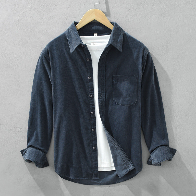Corduroy Men's Shirt with Long Sleeves – Arvid