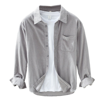 Corduroy Men's Shirt with Long Sleeves – Arvid
