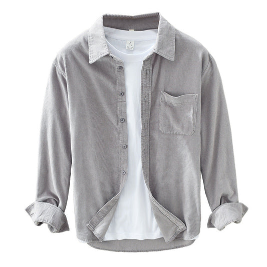 Corduroy Men's Shirt with Long Sleeves – Arvid
