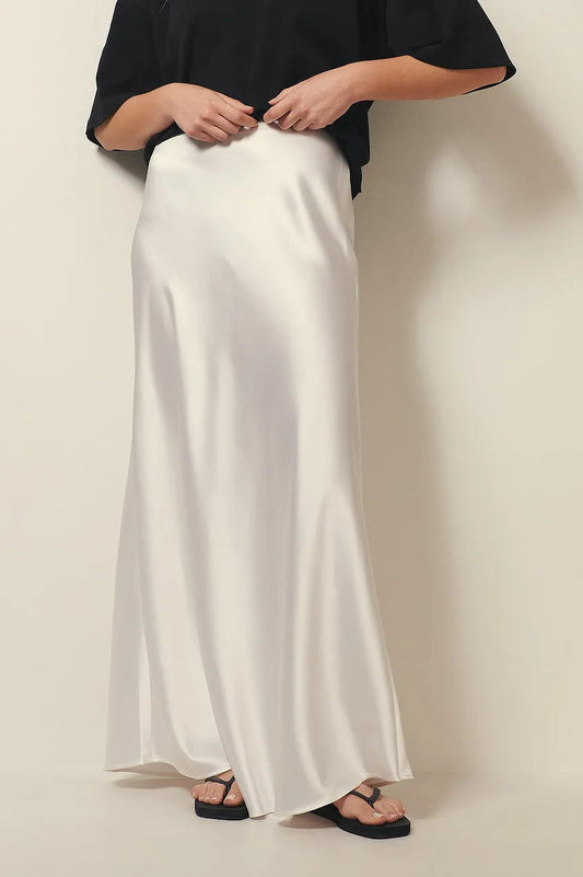 High Waist Satin Skirt – Leona