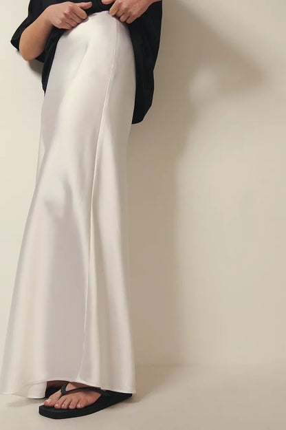 High Waist Satin Skirt – Leona