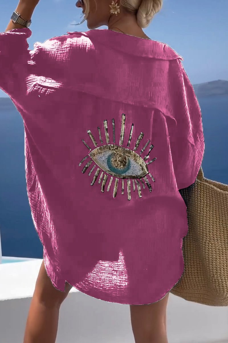Summer women's tunic with embellished back – Serena