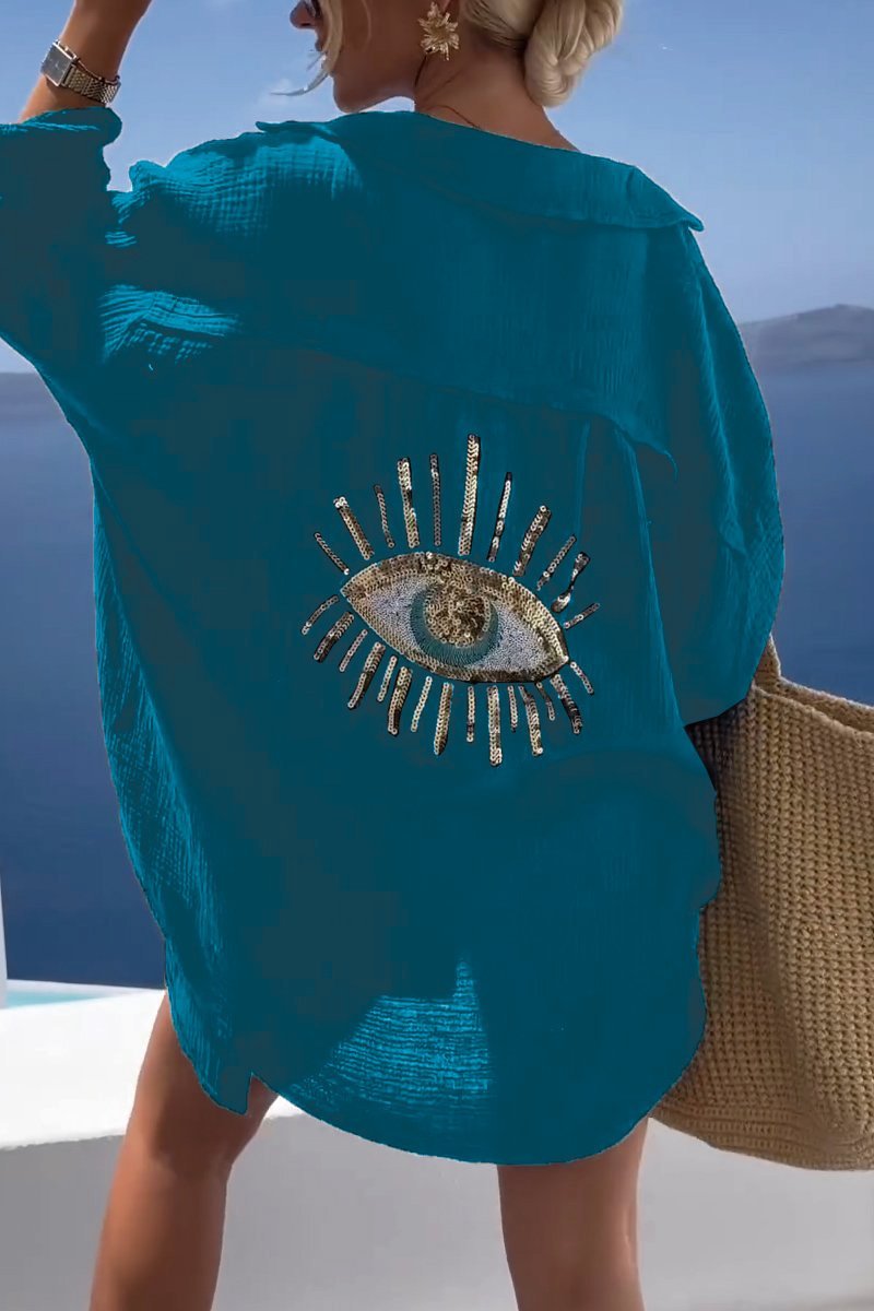 Summer women's tunic with embellished back – Serena