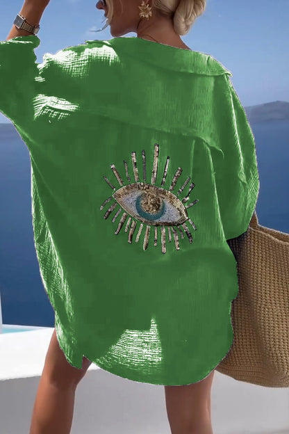 Summer women's tunic with embellished back – Serena
