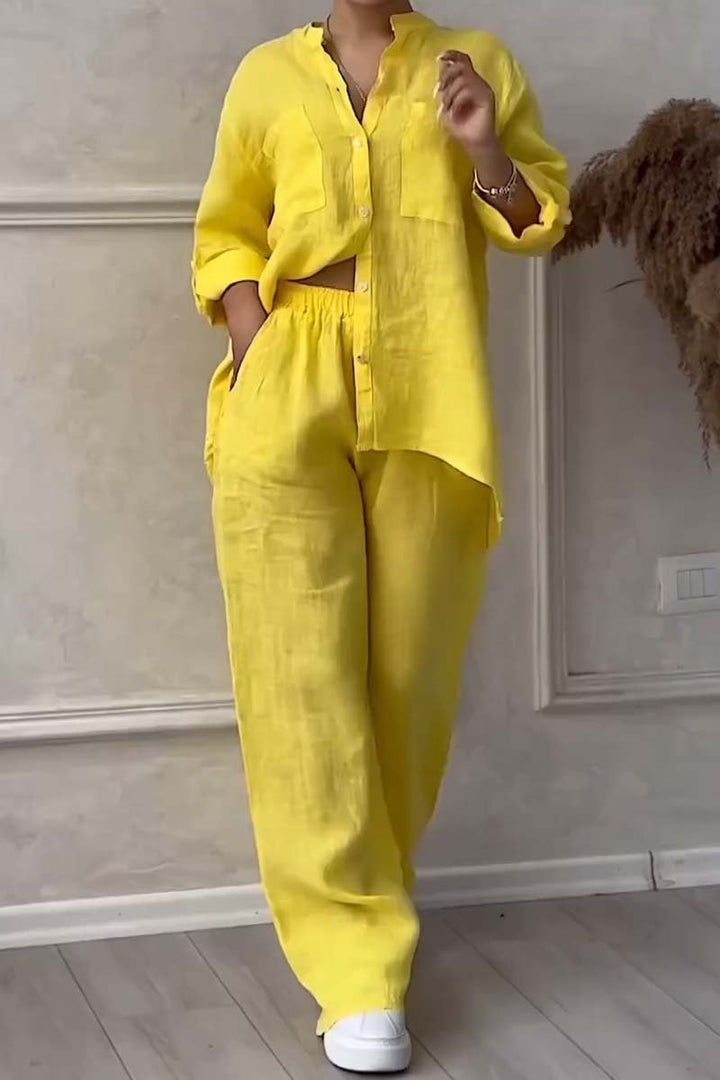 Two-piece linen women's summer outfit – Alina