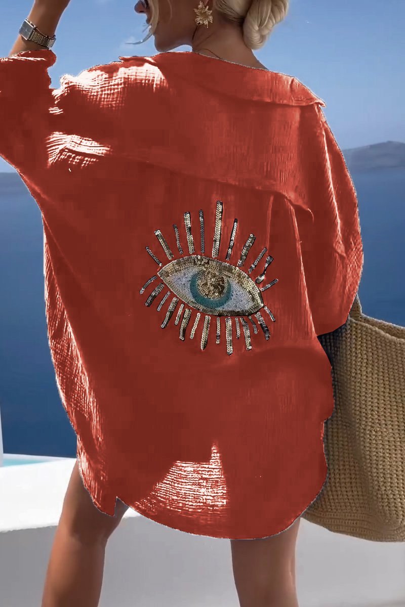 Summer women's tunic with embellished back – Serena