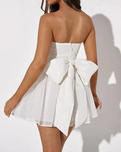 Shiny & Breathable Short Party Dress – Leona