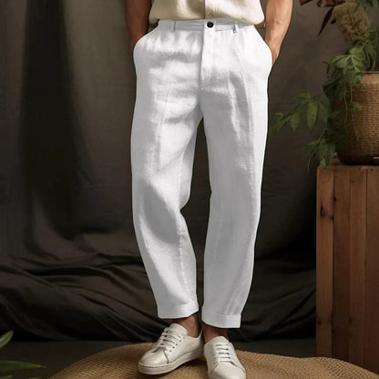 Men's autumn linen trousers – Milan Edition