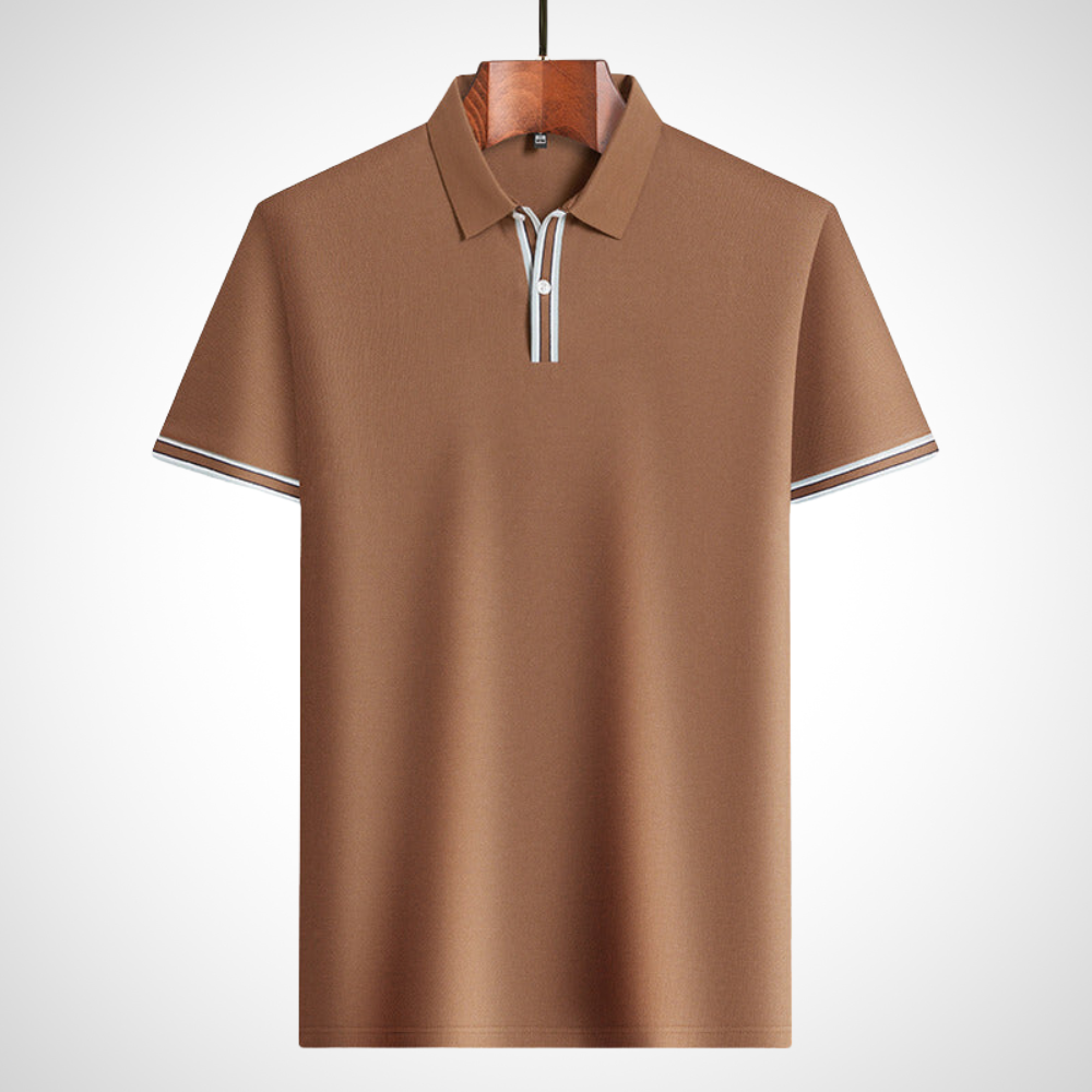 Classic short-sleeve polo shirt with contrast details – Fabian