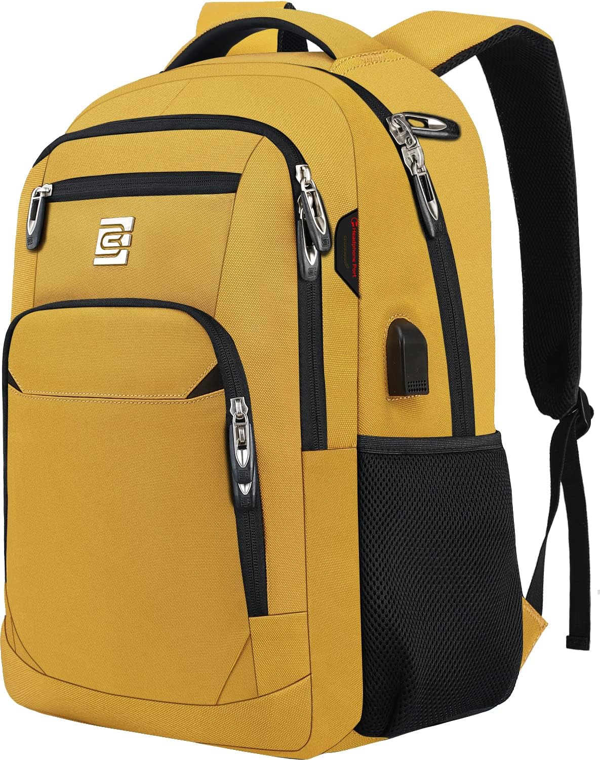 Slim anti-theft laptop backpack with USB charging port