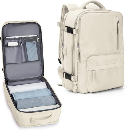 40 L waterproof travel rucksack with shoe compartment and USB port – suitable for 14-inch laptops
