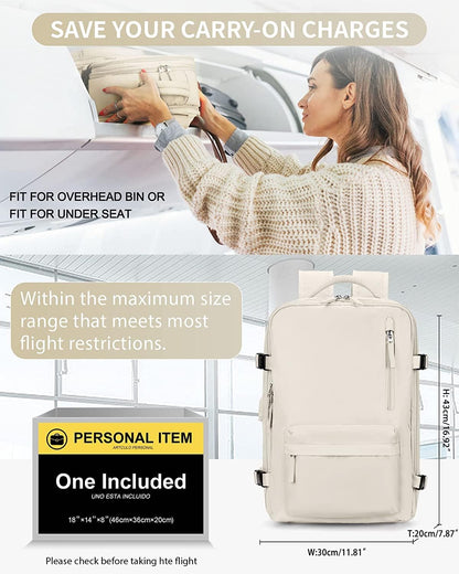 40 L waterproof travel rucksack with shoe compartment and USB port – suitable for 14-inch laptops