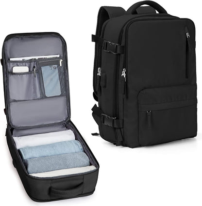 40 L waterproof travel rucksack with shoe compartment and USB port – suitable for 14-inch laptops