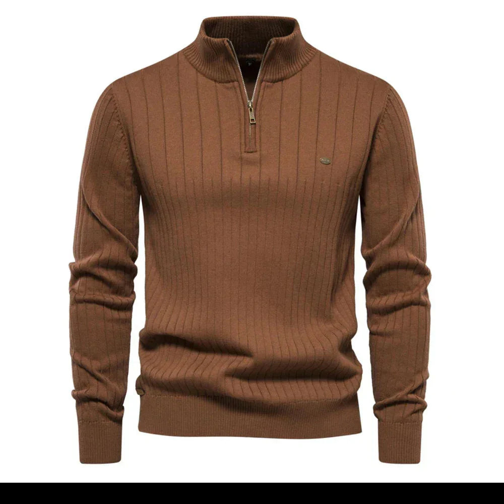Men's Autumn Sweater with Zip – Daan