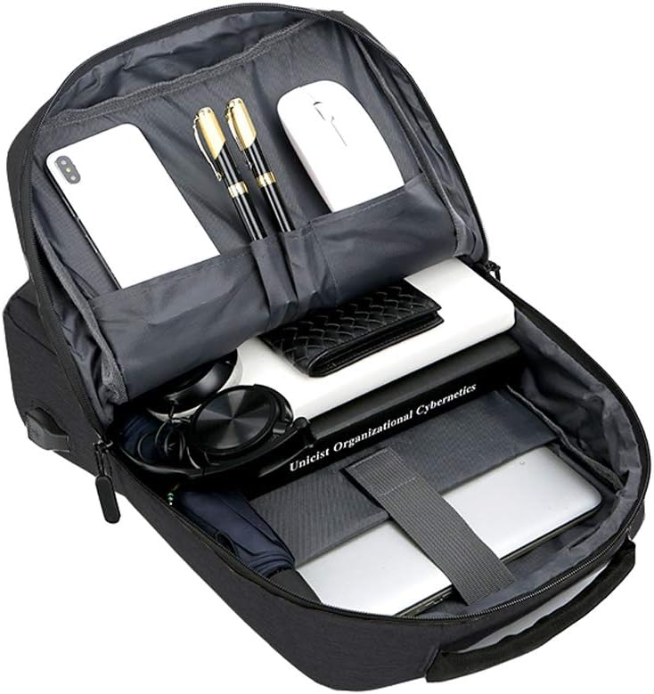 Slim, waterproof laptop backpack with USB port