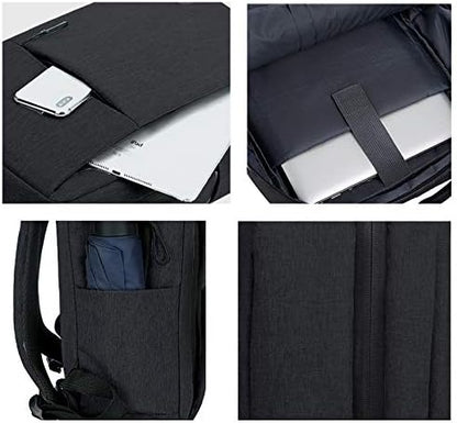 Slim, waterproof laptop backpack with USB port
