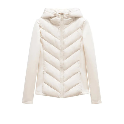 Women's Lightweight Padded Winter Jacket with Hood and Hidden Pockets 10