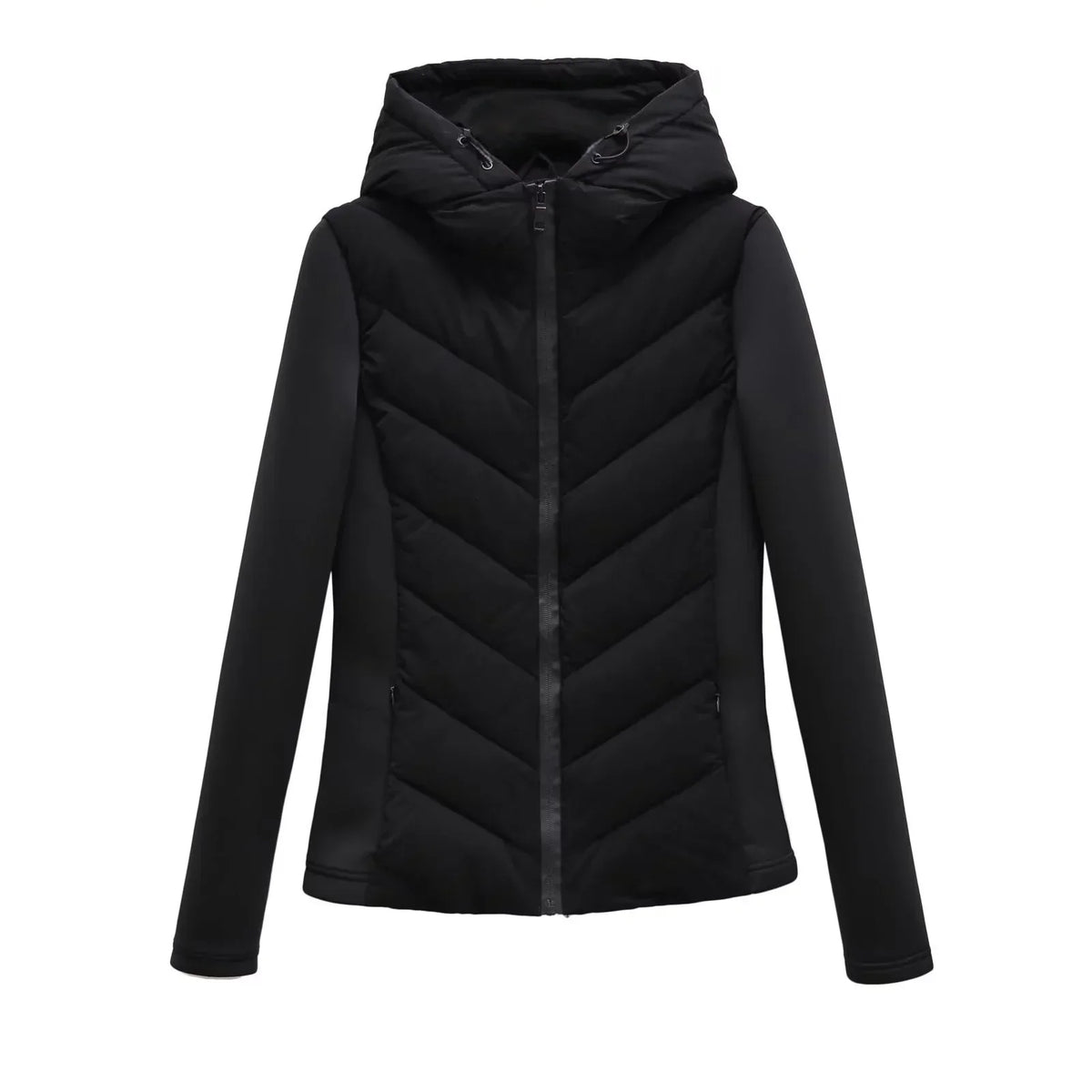 Women's Lightweight Padded Winter Jacket with Hood and Hidden Pockets 8
