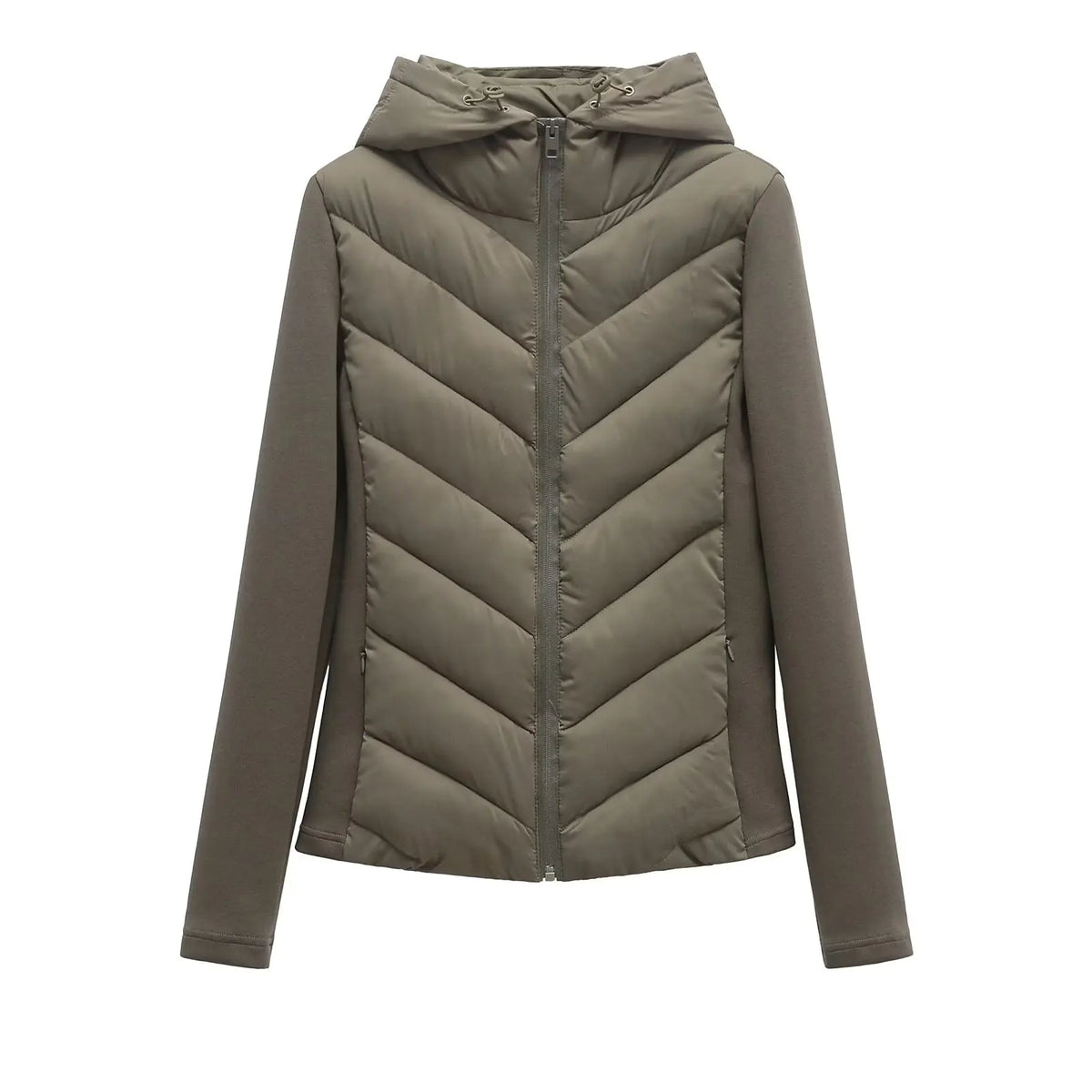 Women's Lightweight Padded Winter Jacket with Hood and Hidden Pockets 9