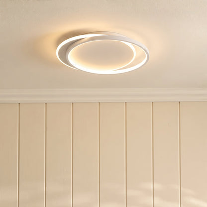 Side view of the lit ceiling light above cornicing and cream wall panelling 8