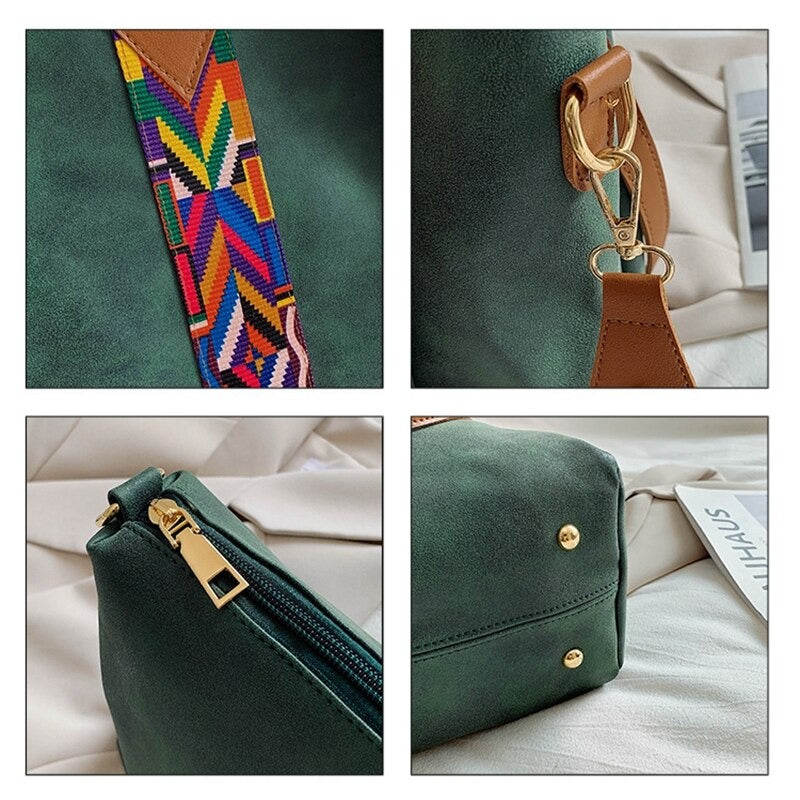 Spacious PU-leather everyday bag