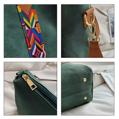 Spacious PU-leather everyday bag