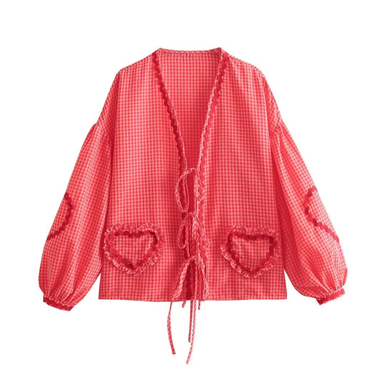 Autumn women's top with a relaxed fit – Pia