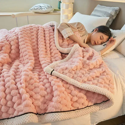 Double-layer Coral Velvet Blanket for Autumn & Winter – TurtleWarm