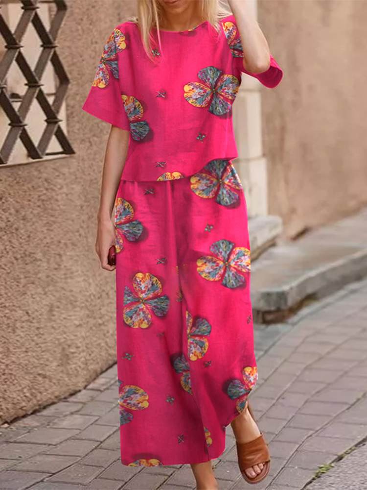 Lightweight two-piece summer outfit made of cotton with a flattering fit – Boho Set Zephyra