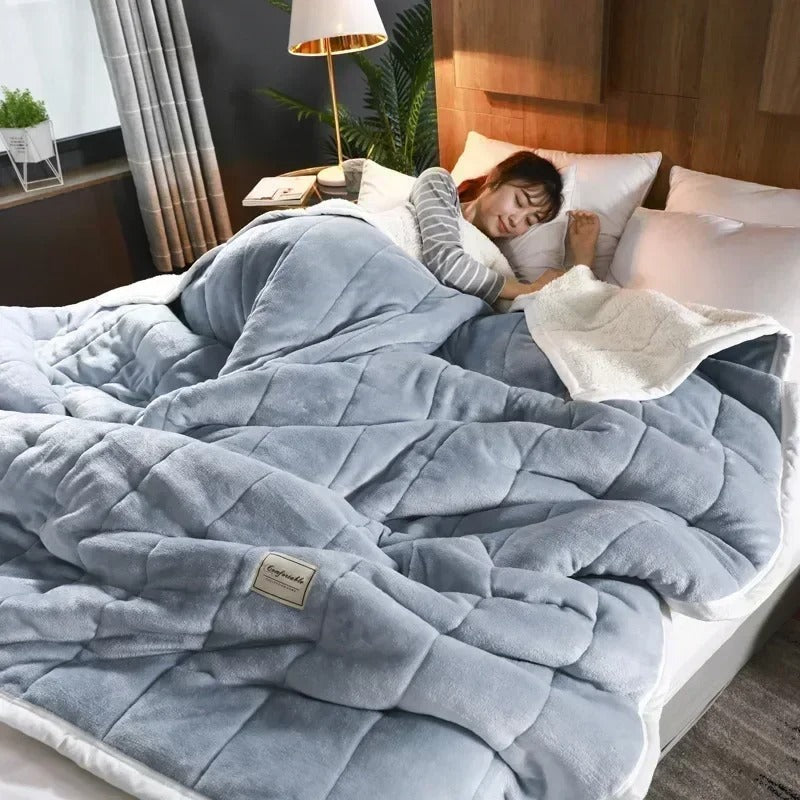 Warm flannel coral fleece blanket for autumn & winter – CozyBlanket
