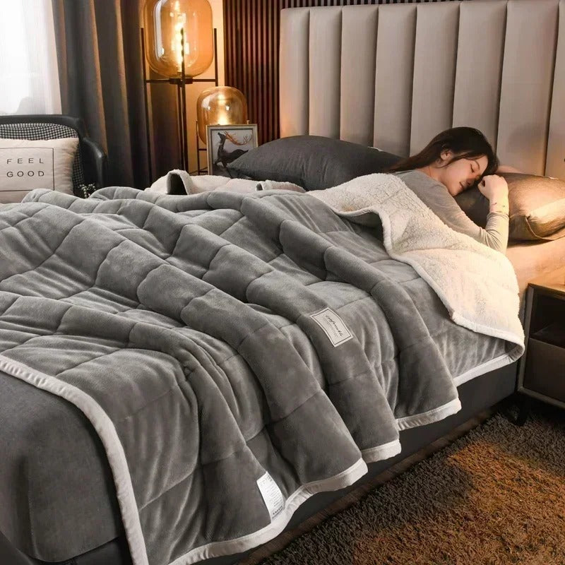 Warm flannel coral fleece blanket for autumn & winter – CozyBlanket