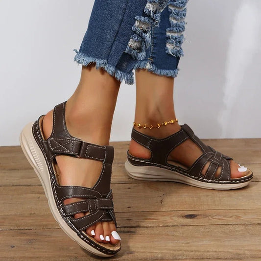 Orthopedic leather sandals for women – Emilia