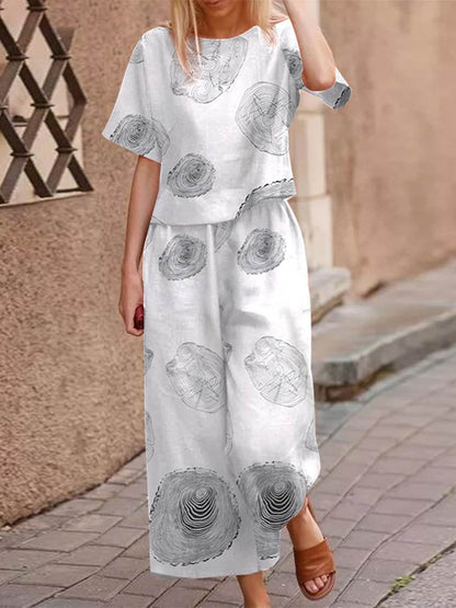 Lightweight two-piece summer outfit made of cotton with a flattering fit – Boho Set Zephyra