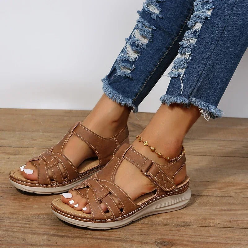 Orthopedic leather sandals for women – Emilia