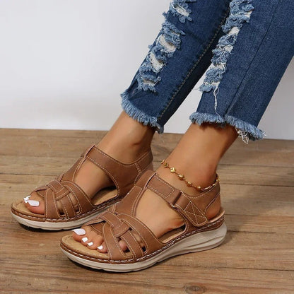 Orthopedic leather sandals for women – Emilia