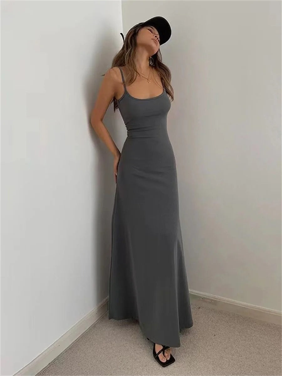 Summer dress with spaghetti straps and airy fit – Sofie