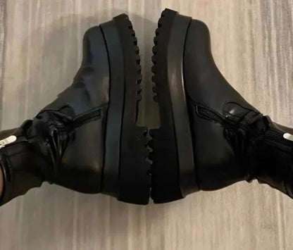 Ladies Platform Chelsea Ankle Boots with Warm Lining – Liora