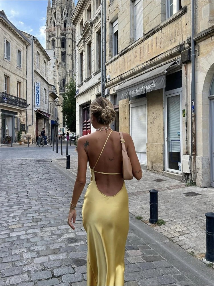 Elegant Yellow Summer Dress – Juliette