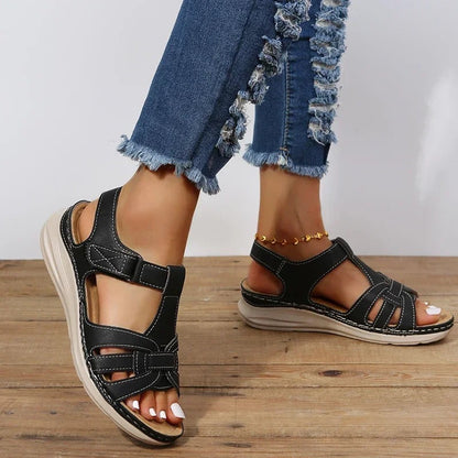 Orthopedic leather sandals for women – Emilia