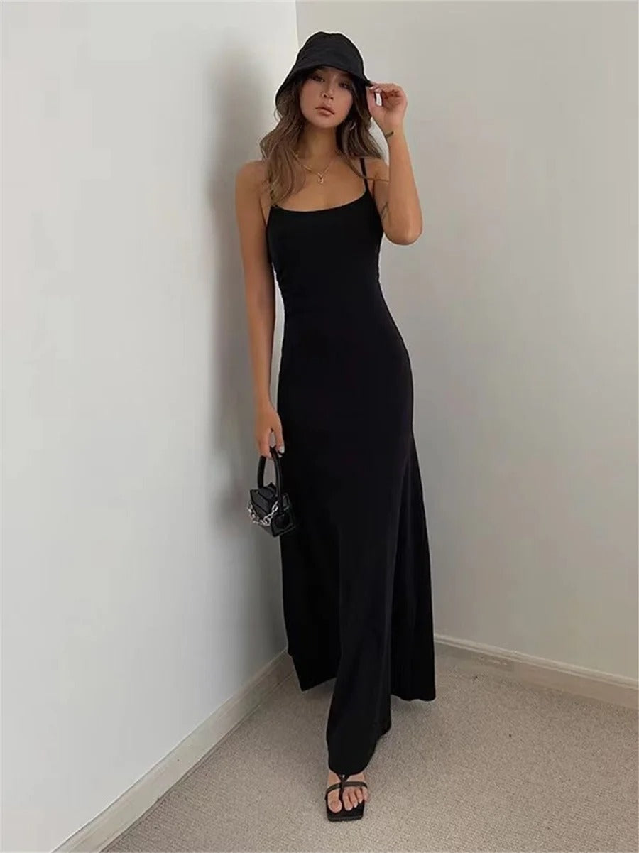 Summer dress with spaghetti straps and airy fit – Sofie
