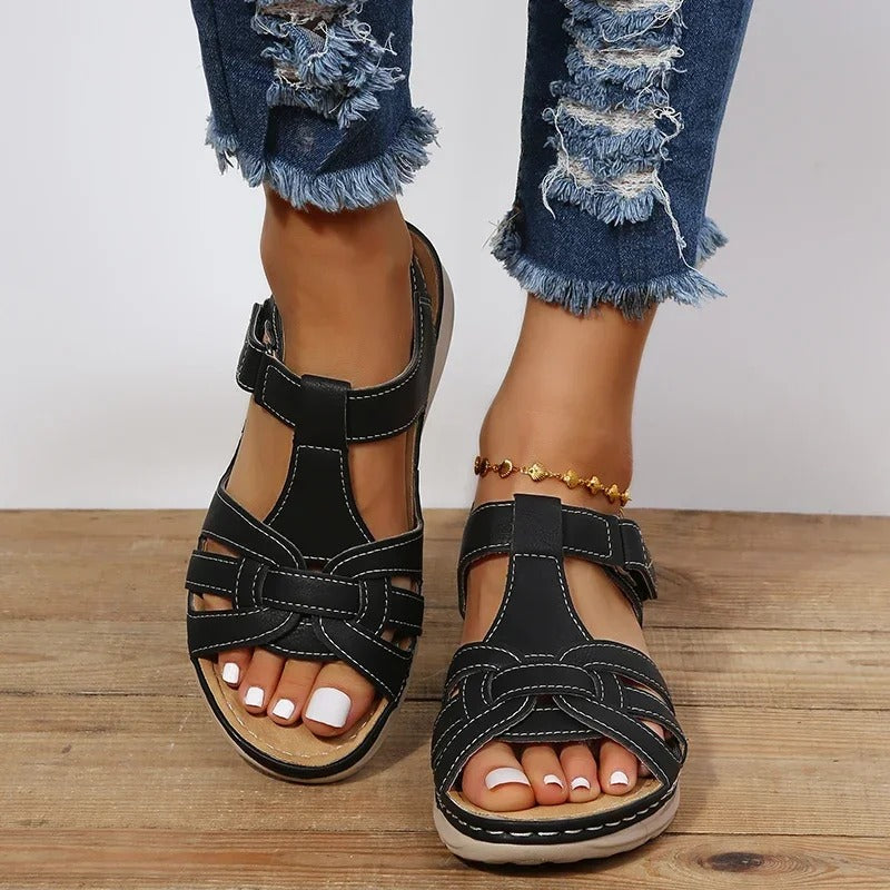 Orthopedic leather sandals for women – Emilia