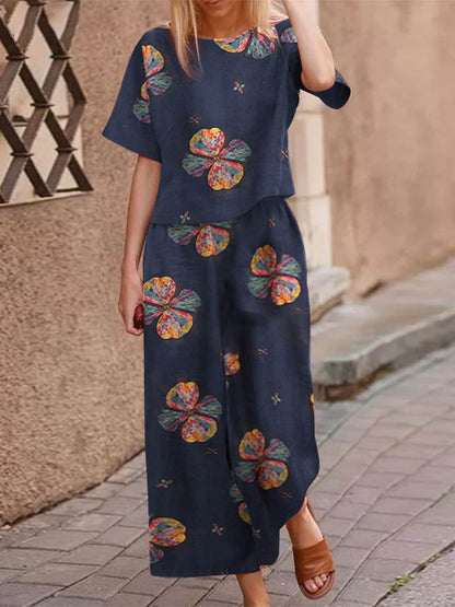 Lightweight two-piece summer outfit made of cotton with a flattering fit – Boho Set Zephyra