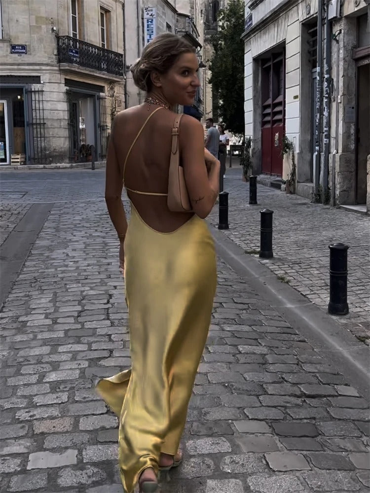 Elegant Yellow Summer Dress – Juliette