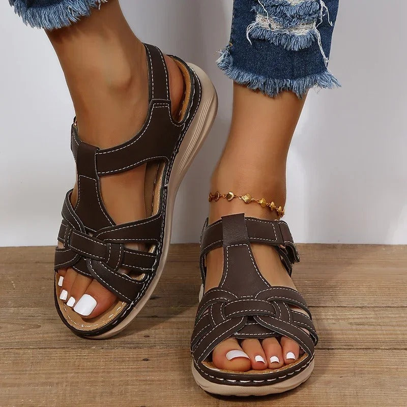 Orthopedic leather sandals for women – Emilia