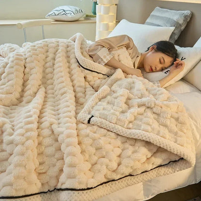 Double-layer Coral Velvet Blanket for Autumn & Winter – TurtleWarm