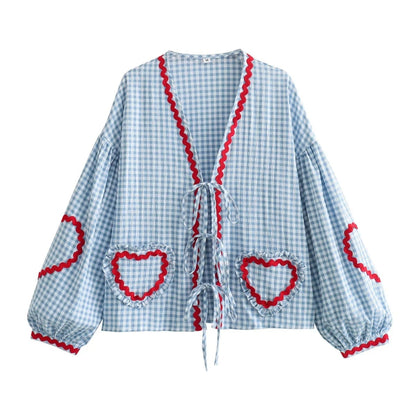 Autumn women's top with a relaxed fit – Pia